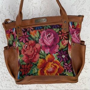 Nena and Co brand new floral leather bag